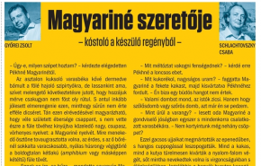 Magyariné szeretője – kóstoló a készülő regényből –