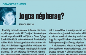 Jogászszemmel: Jogos népharag?