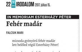 IN MEMORIAM ESTERHÁZY PÉTER