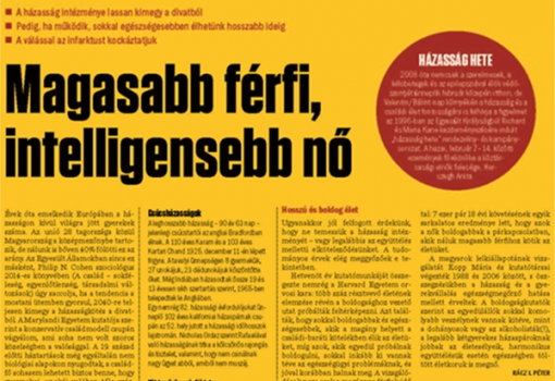 <h1>Magasabb férfi, intelligensebb nő</h1>-