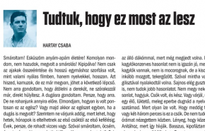 Hartay Csaba: Tudtuk, hogy ez most az lesz