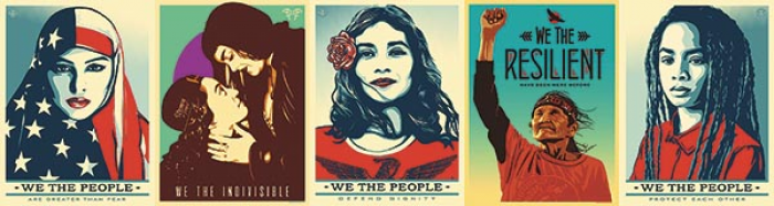 A Barack Obamáról készült emblematikus Hope (remény) kép alkotója most Trump elnöknek üzent. We the people, azaz mi, az emberek. Ilyenek ők – Amerikában is - We the people - Ernesto Yerena és Jessica Sabogal -  &mdash;  