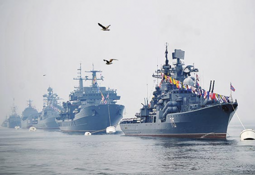 <h1>Az orosz balti flotta hadihajói a Balti-tengeren - Forrás: Profimedia</h1>-