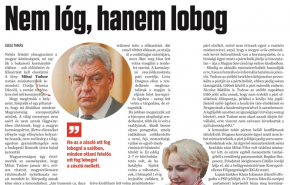 Szele Tamás: Nem lóg, hanem lobog