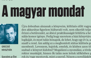 Grecsó Krisztián: A magyar mondat