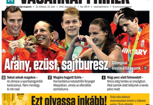 <h1>Vasárnapi Hírek, 2016. augusztus 13., 33. szám</h1>-