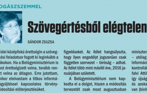 Jogászszemmel: Szövegértésből elégtelen