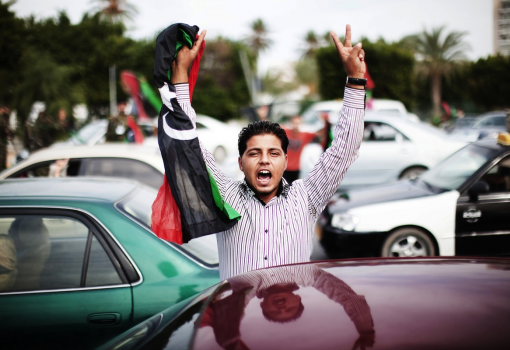 <h1>Boldogság Tripoli utcáin, egész Líbiában az utcákon ünnepelték a diktátor halálát</h1>-