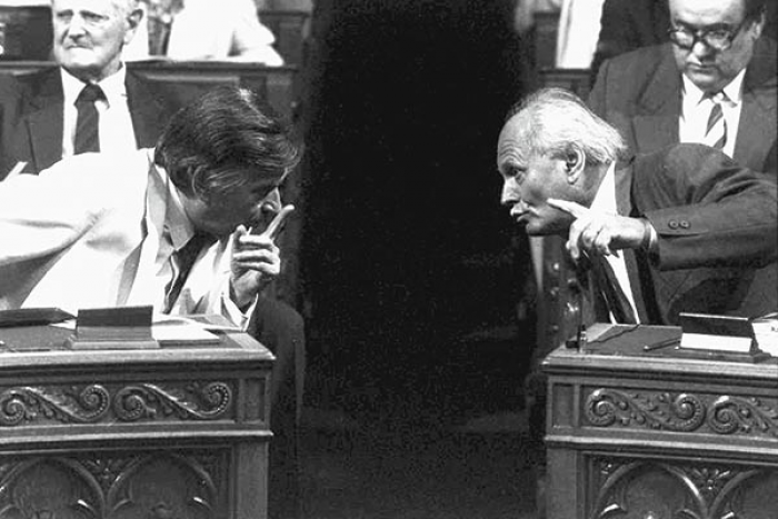 Göncz Árpád ás Antall József miniszterelnök - Fotó: Bánkúti András —  