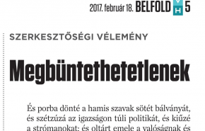 Szerkesztőségi vélemény: Megbüntethetetlenek 