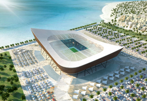 <h1>Hiába a tejjel, mézzel folyó Kánaán, Katarban is gondolnak a költséghatékonyságra. A 2022-es labdarúgó-vb méregdrága, futurisztikus stadionjainak egyes mobilelemeit a tervek szerint szétbontanák és olyan országoknak adnák el, ahol a foci népszerűsége miatt kihasználtak a stadionok. Vajon mi is kaphatnánk belőle?</h1>-