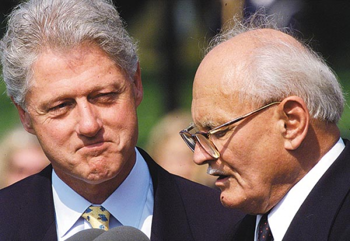 Göncz Árpád és Bill Clinton - Fotó: Mario Tama, AFP/Europress — AFP/Europress
