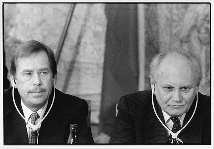 Václav Havel és Gönz Árpád, 1991. -  Fotó: Benkő Imre —  